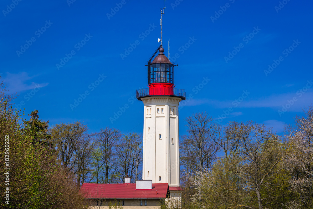 Former Baltic Sea lighthouse in Rozewie village, Poland