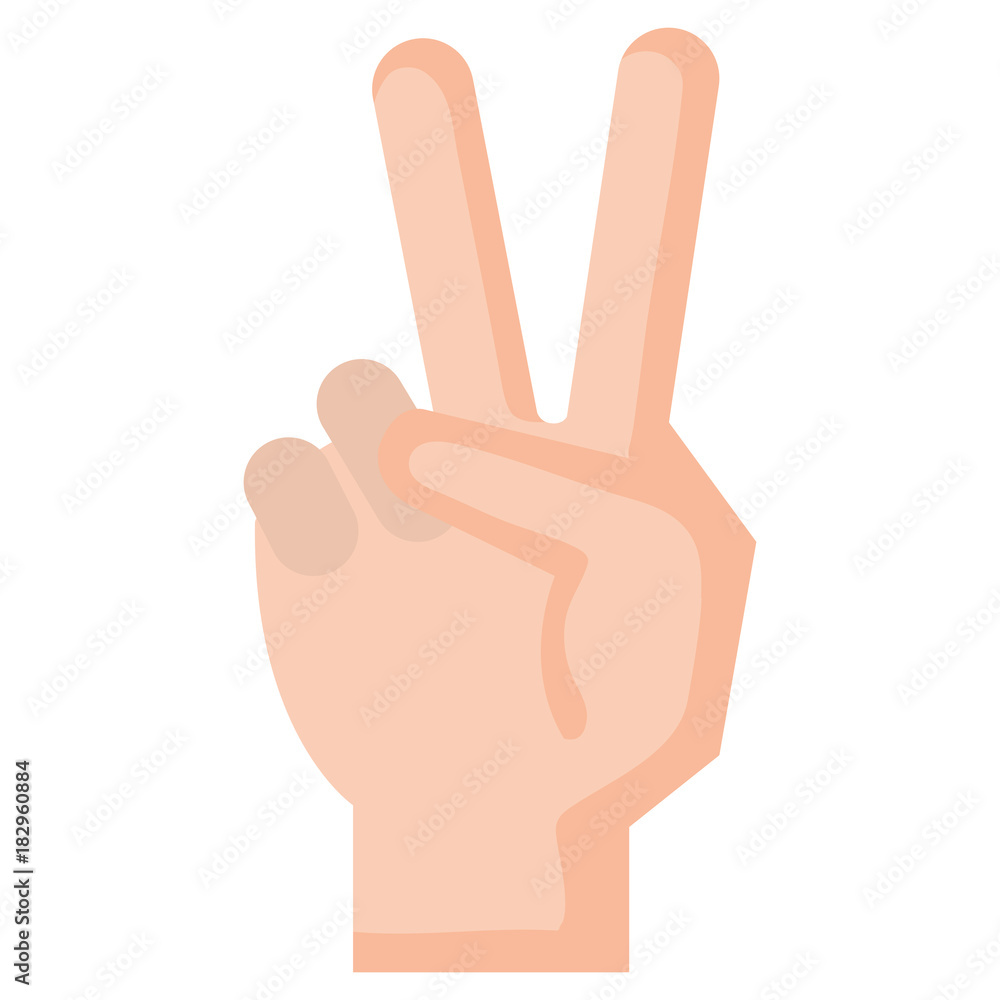 hand counting tow on fingers vector illustration design hand counting tow on fingers vector illustration design