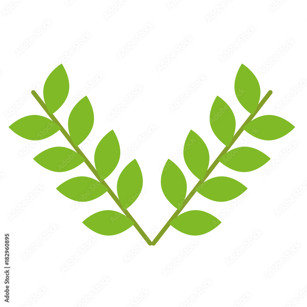 Obraz premium leafs crown isolated icon vector illustration design