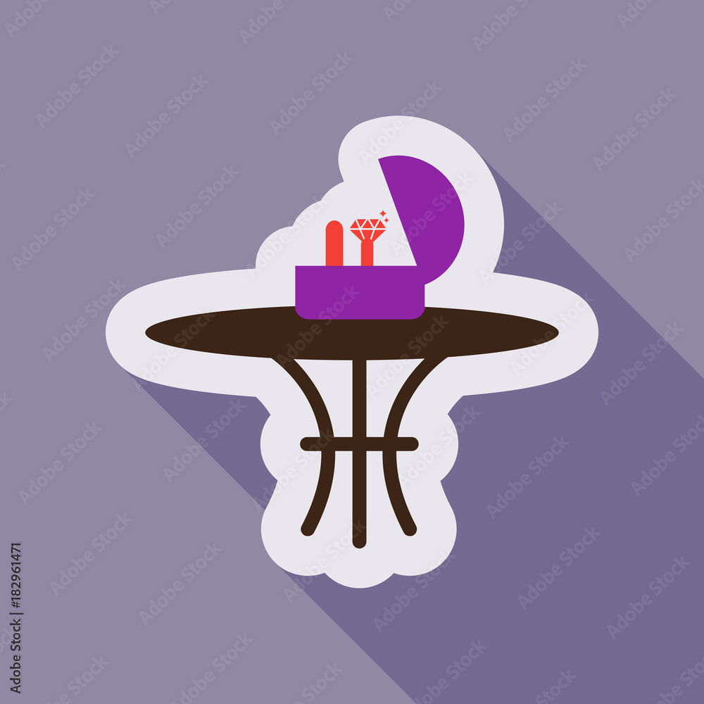 ring in box vector on the table ring in box vector on the table