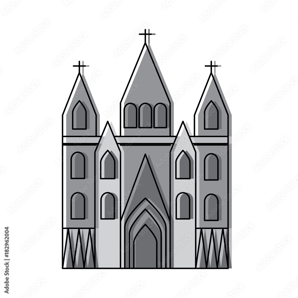 sagrada familia gaudi basilica temple church in barcelona spain vector illustration