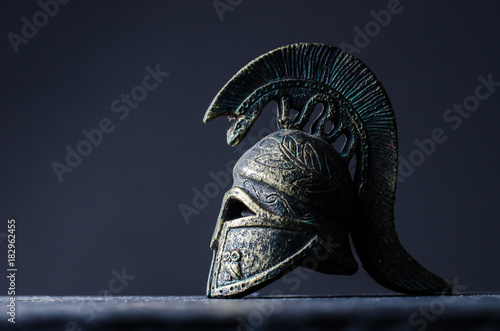 Samolepka roman helmet on a black background