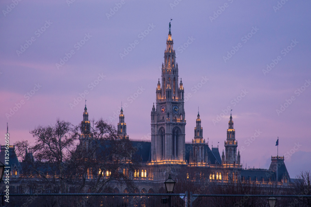 Vienna, Austria, December 31, 2013: The City Hall of Vienna, Austria 