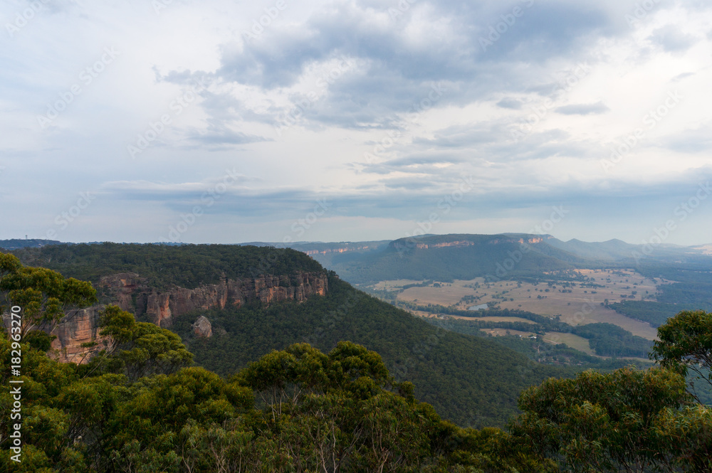 Australian Blue Mountains national Park panoramic view