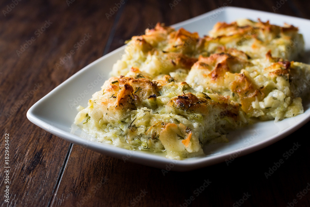 Turkish Borek with Zucchini and Cheese. Turkish Borek with Zucchini and Cheese.