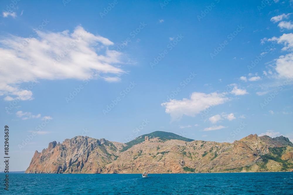 Karadag volcano mountain view, Crimea, Russia Karadag volcano mountain view, Crimea, Russia