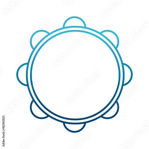 Tambourine music instrument icon vector illustration graphic design