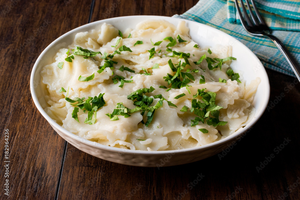 Homemade Italian Plain Ravioli with Parsley. Homemade Italian Plain Ravioli with Parsley.