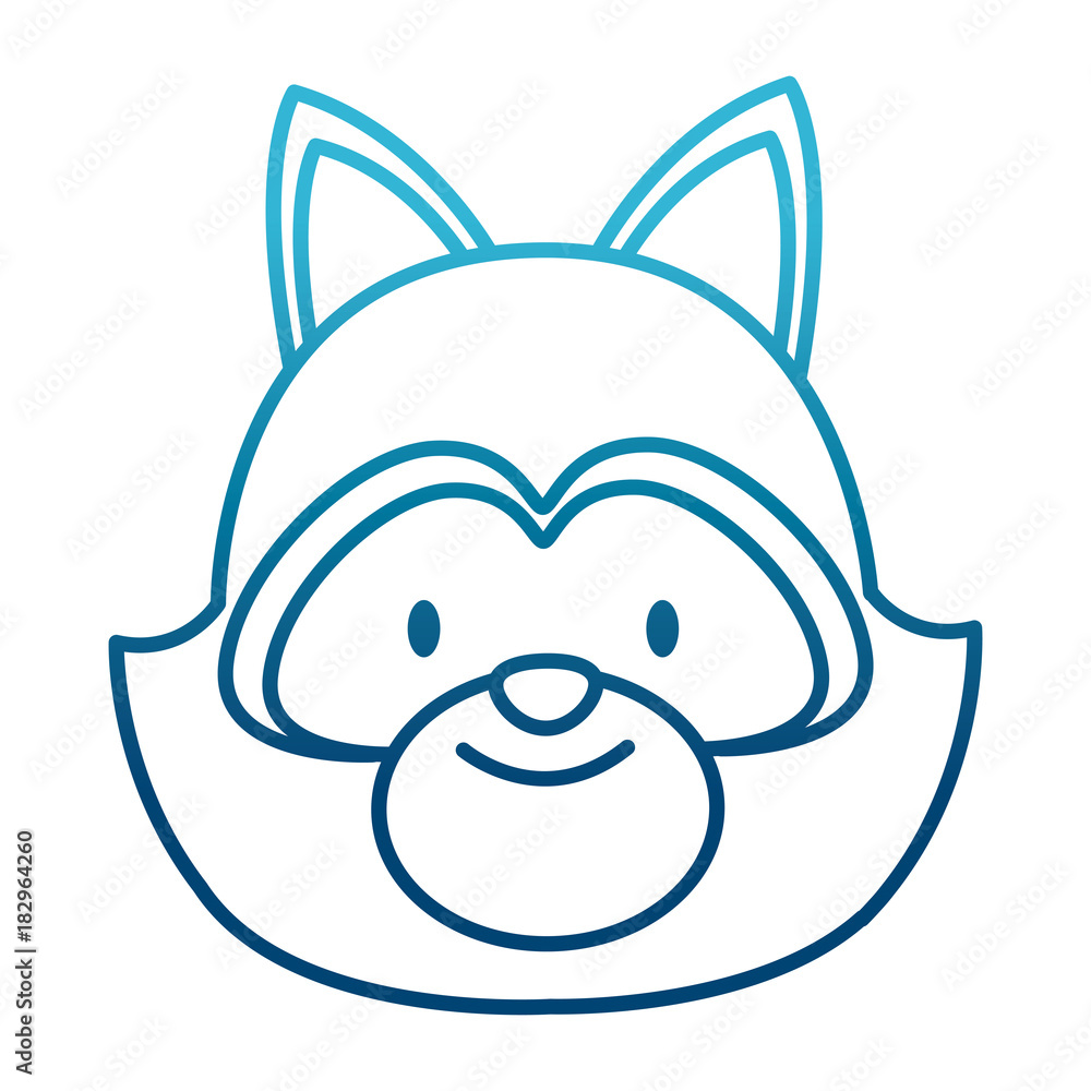 Cute raccoon head cartoon icon vector illustration graphic design Cute raccoon head cartoon icon vector illustration graphic design