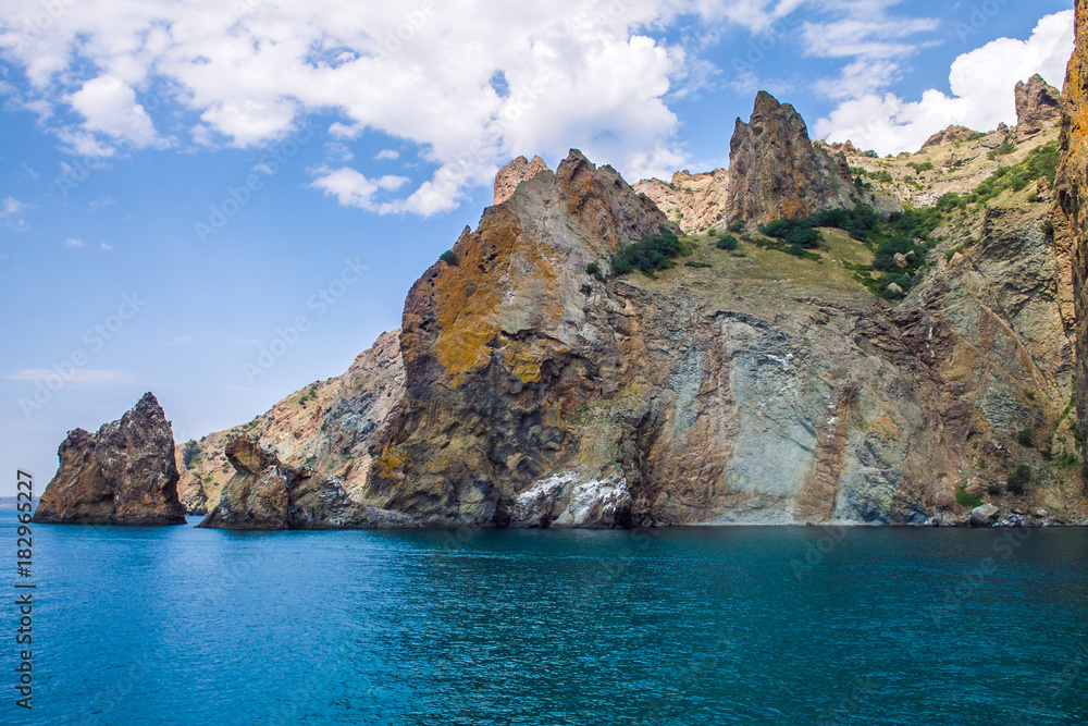 Karadag volcano mountain view, Crimea, Russia Karadag volcano mountain view, Crimea, Russia