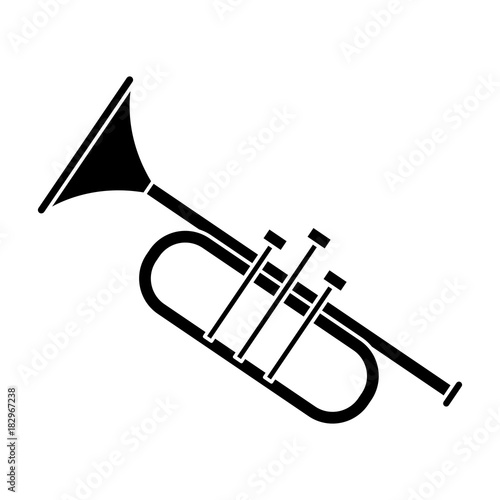 Trumpet music instrument icon vector illustration graphic design