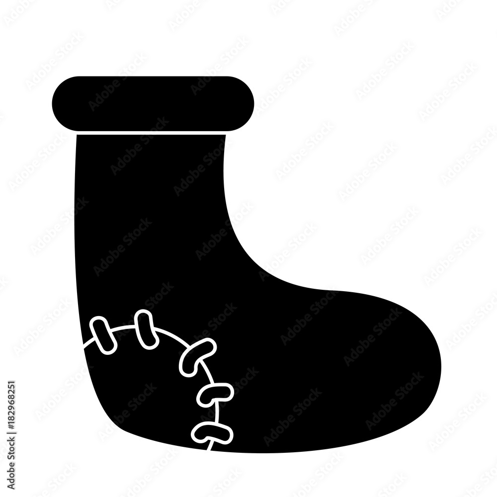 Christmas boot isolated icon vector illustration graphic design Christmas boot isolated icon vector illustration graphic design