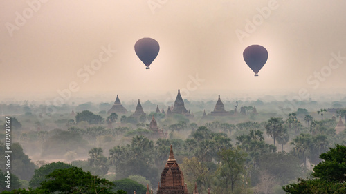 Myanmar Bagan mandalay  Pagoda buddhist ancient of Burma in Asian. photo