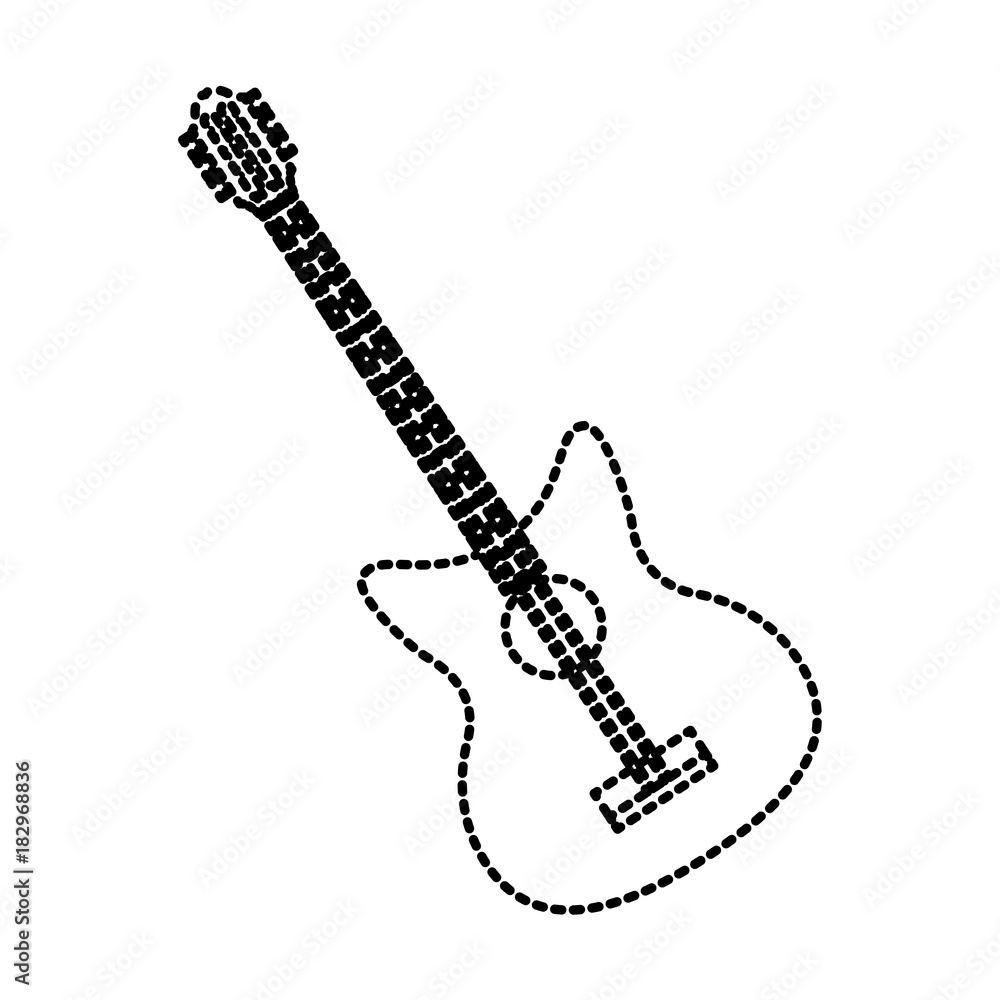 Fototapeta premium Eletric guitar instrument icon vector illustration graphic design