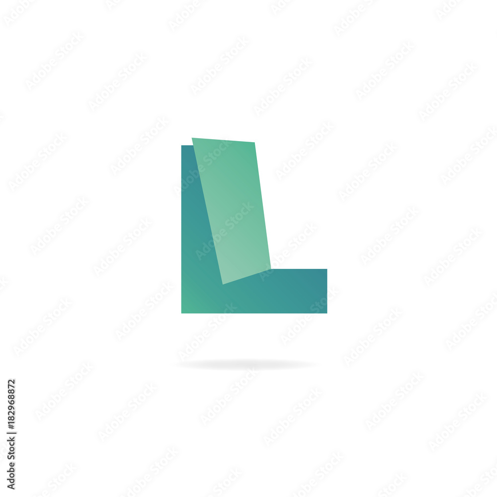 Letter L logo. Design template elements, paper Letter L logo. Design template elements, paper