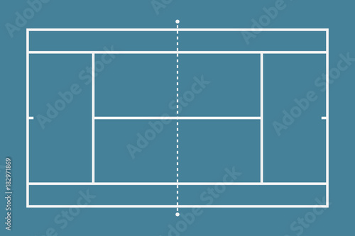 Tennis court. Mockup background field for sport strategy and poster. Vector illustrator.