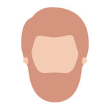 faceless man with short hair and bearded in colorful silhouette vector illustration