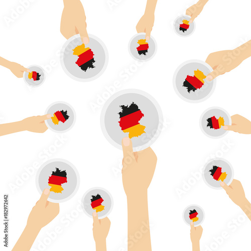 Hand hält Symbol - Deutschland