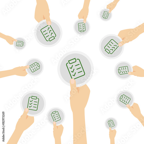 Hand hält Symbol - Checkliste