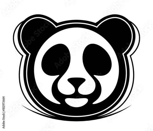 Fototapeta Naklejka Na Ścianę i Meble -  Panda head on a white background