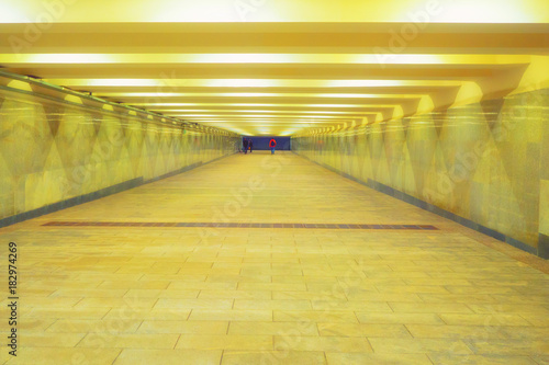 Obraz na plátně pedestrian underpass with lighting