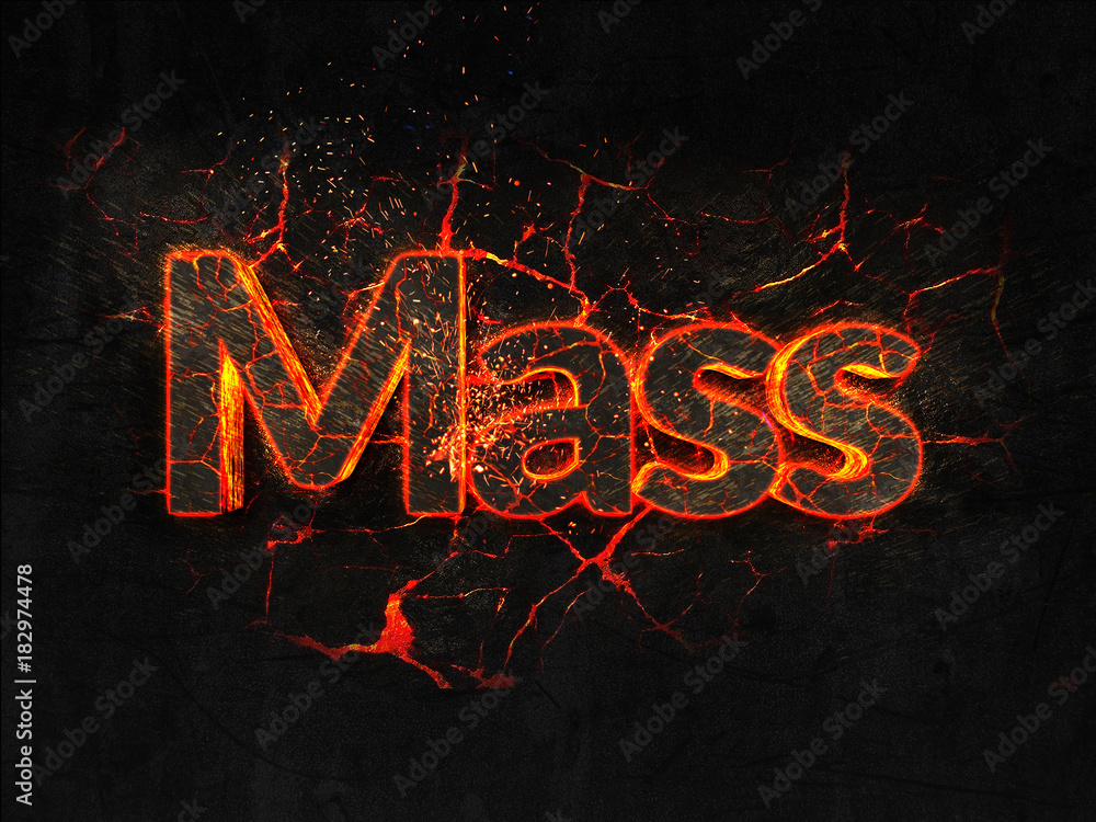 Mass Fire text flame burning hot lava explosion background. Stock  Illustration | Adobe Stock