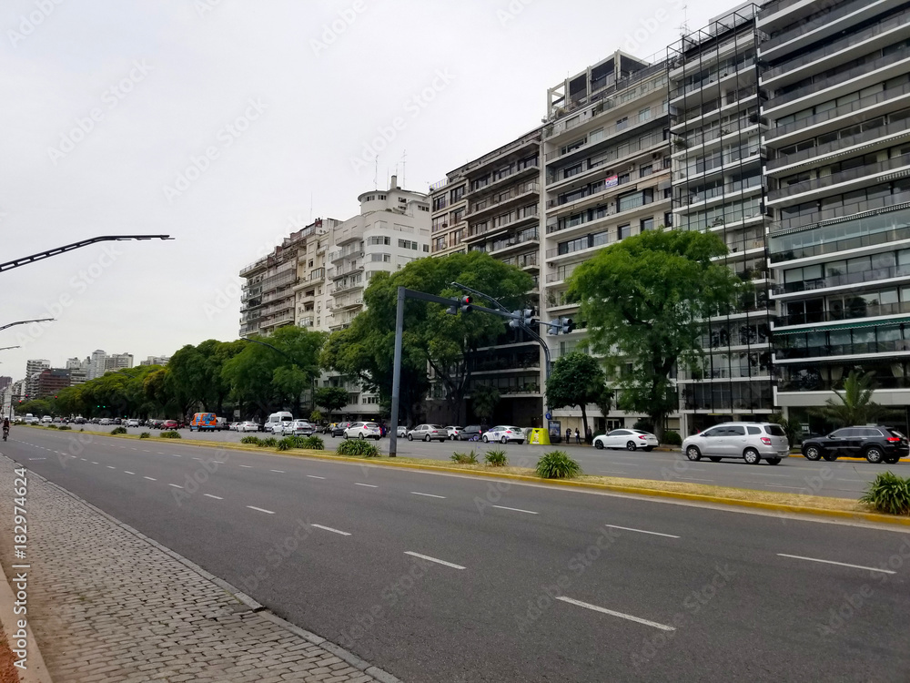 livertador avenue in Buenos Aires, Argentina. Highway