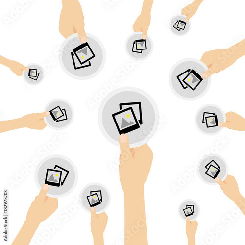 Hand hält Symbol - Bildergalerie