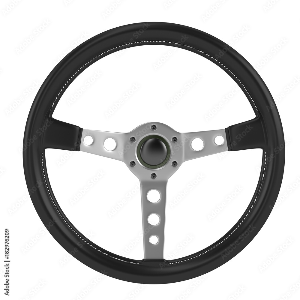 render of steering wheel isolated render of steering wheel isolated