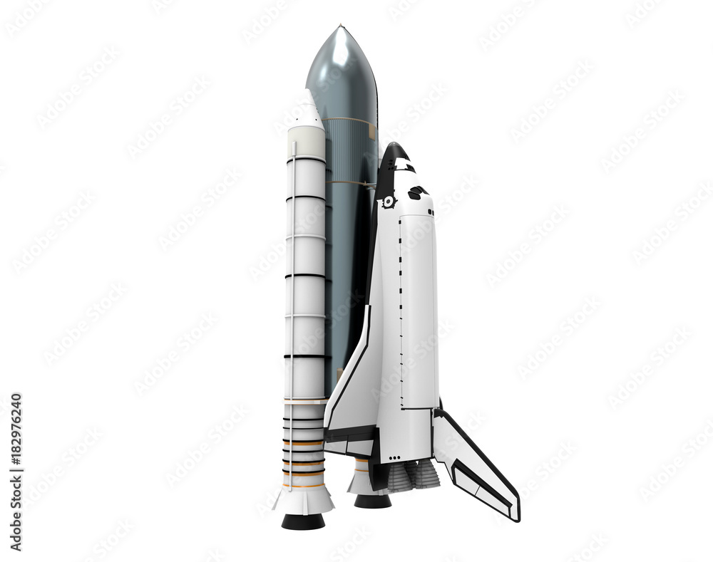 Space Shuttle isolated on white Space Shuttle isolated on white