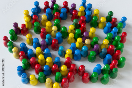 colourful playing pieces
