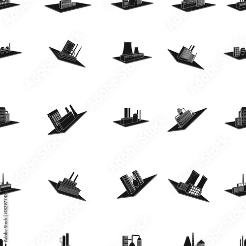 Processing factory,metallurgical plant and other production. Factory and industry set collection icons in black style isometric vector symbol stock illustration web.