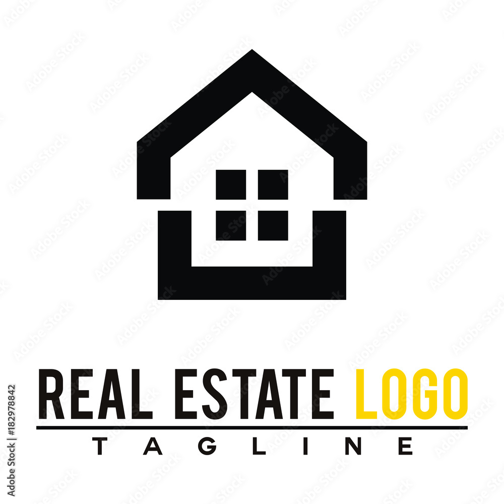 Obraz premium real estate vector logo