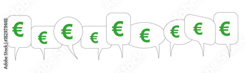 Sprechblasen - Eurozeichen