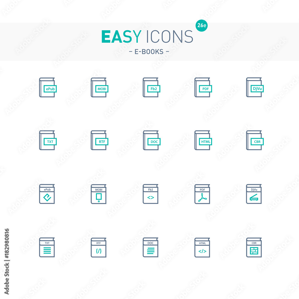 Easy icons 26e E-books