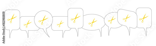 Sprechblasen - Schere