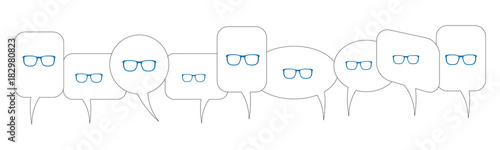 Sprechblasen - Brille