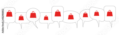 Sprechblasen - Einkaufstasche