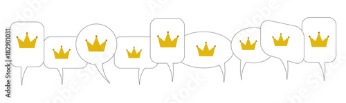 Sprechblasen - Krone - Schmuck