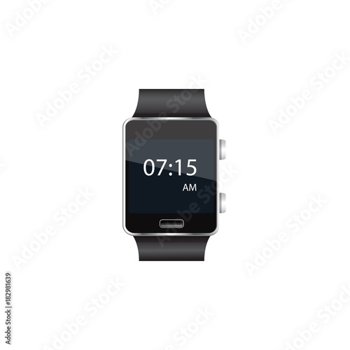 Vector icon. Stainless smart watch isolated on background.