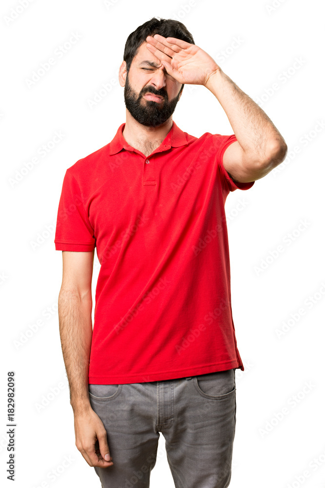 Handsome man with fever Handsome man with fever