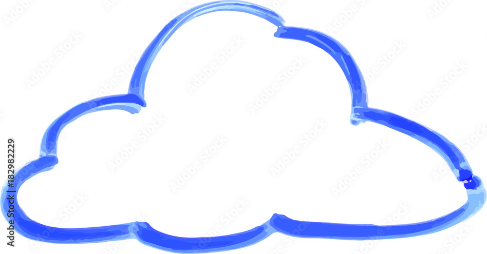 Cloud White Board Illustration Cloud White Board Illustration