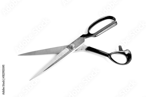 Metal scissors isolated on the white background. © fontgraf