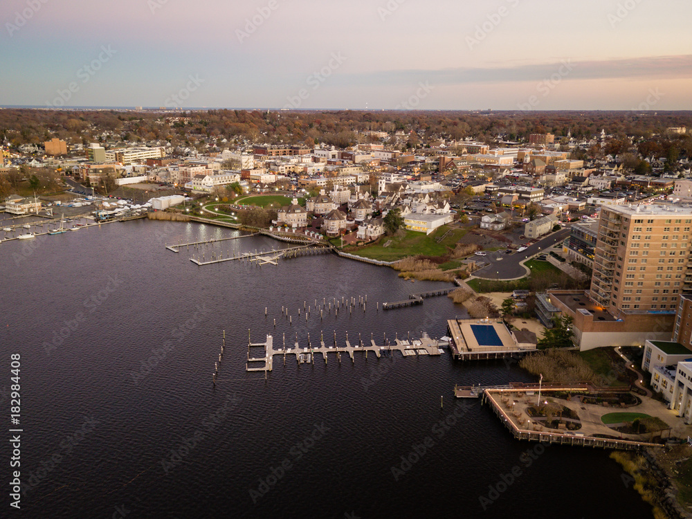 Aerial View of Red Bank Sunset Stock Photo Adobe Stock