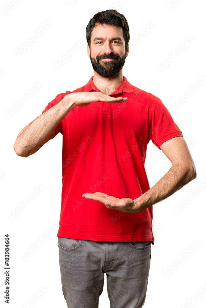 Handsome man holding something Handsome man holding something