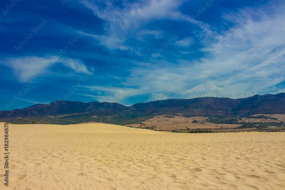 Beach. Summer landscape. Punta Paloma beach, Tarifa, Spain.