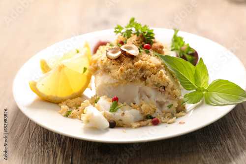 Photography fish fillet and breaded