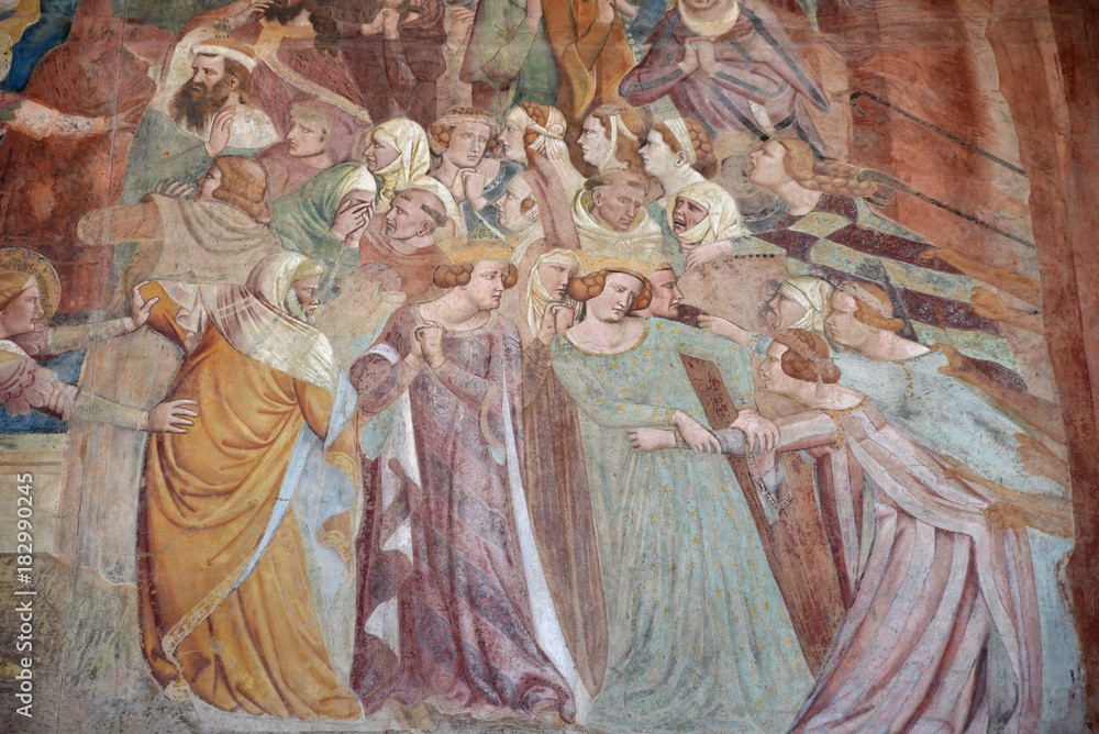 Fresque du Camposanto à Pise en Toscane, Italie