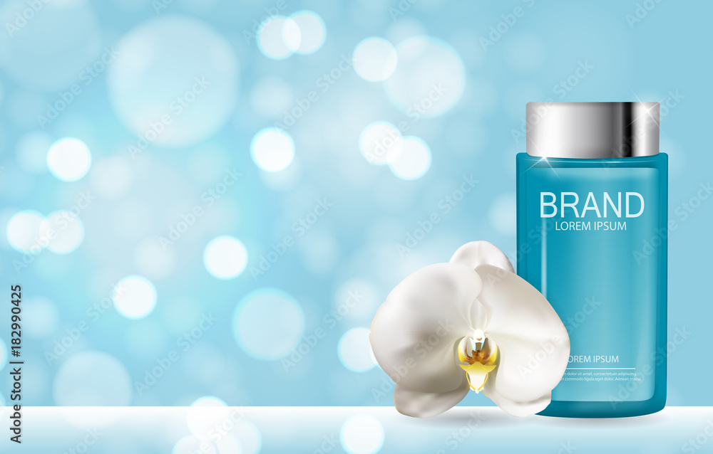 Design Cosmetics Product Template for Ads or Magazine Background. 3D Realistic Vector Iillustration Design Cosmetics Product Template for Ads or Magazine Background. 3D Realistic Vector Iillustration