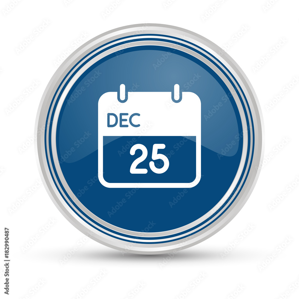 Obraz premium Blauer Button - Kalender - Weihnachten